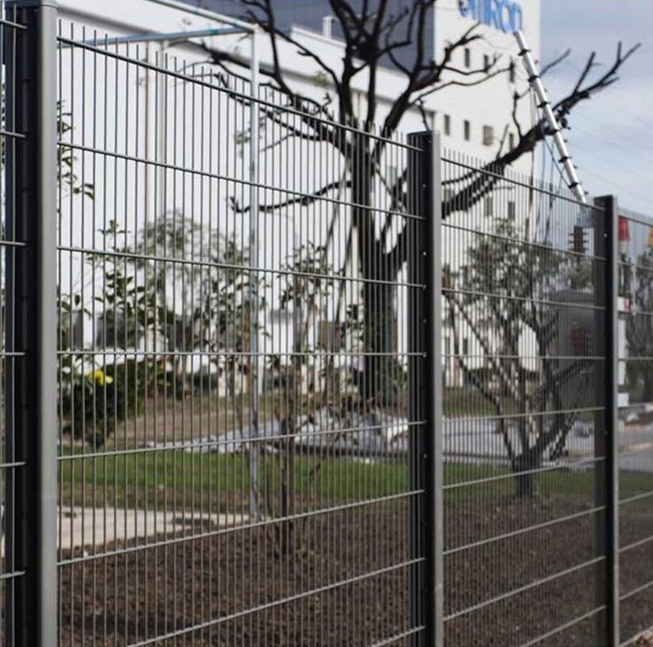 Double wire mesh fence