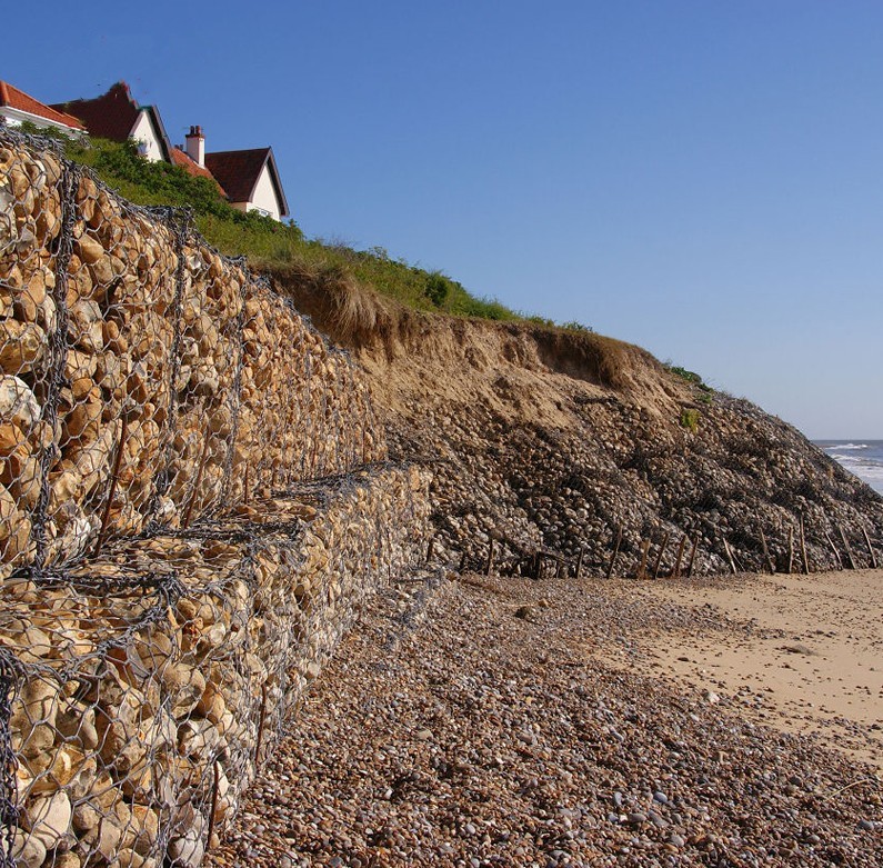 welded stone gabion fence /  stone wall gabion fence