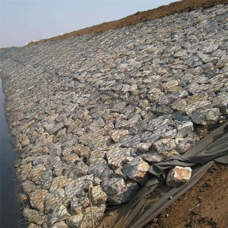 welded stone gabion fence