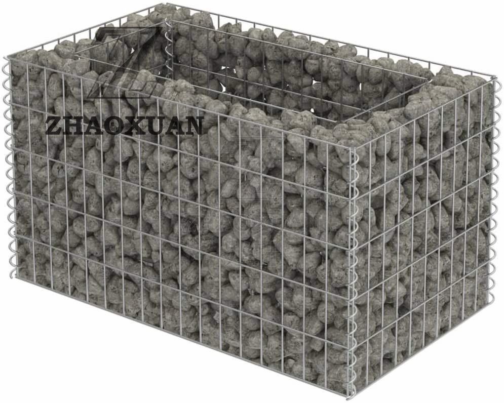 welded stone gabion fence