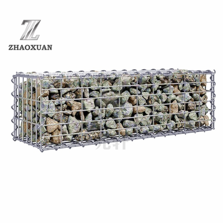 welded stone gabion fence