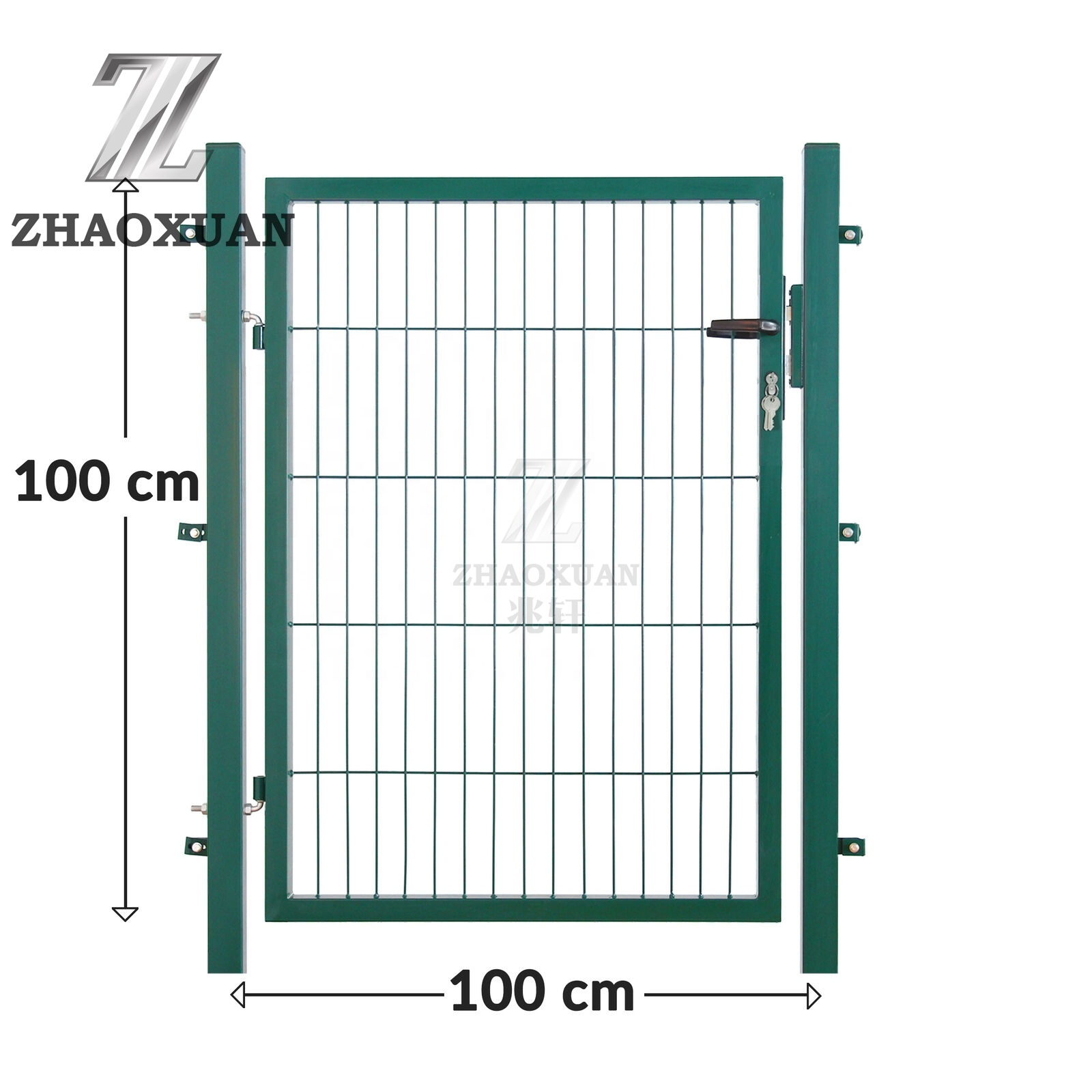 Powder Coated Iron House Gate Designs Single Leaf Fence Gate