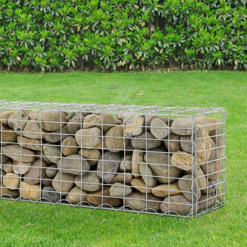 welded stone gabion fence