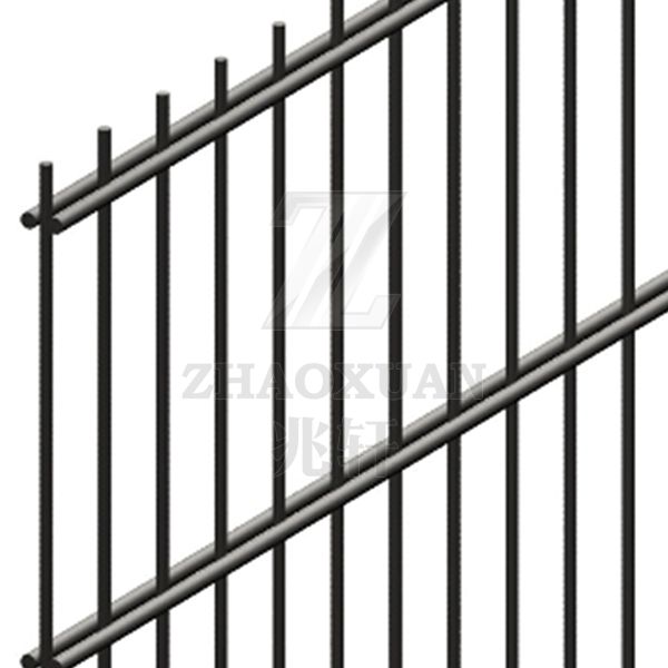 Double wire mesh fence