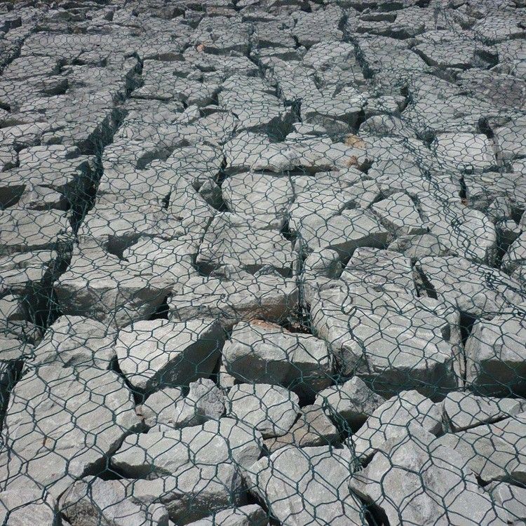 welded stone gabion fence
