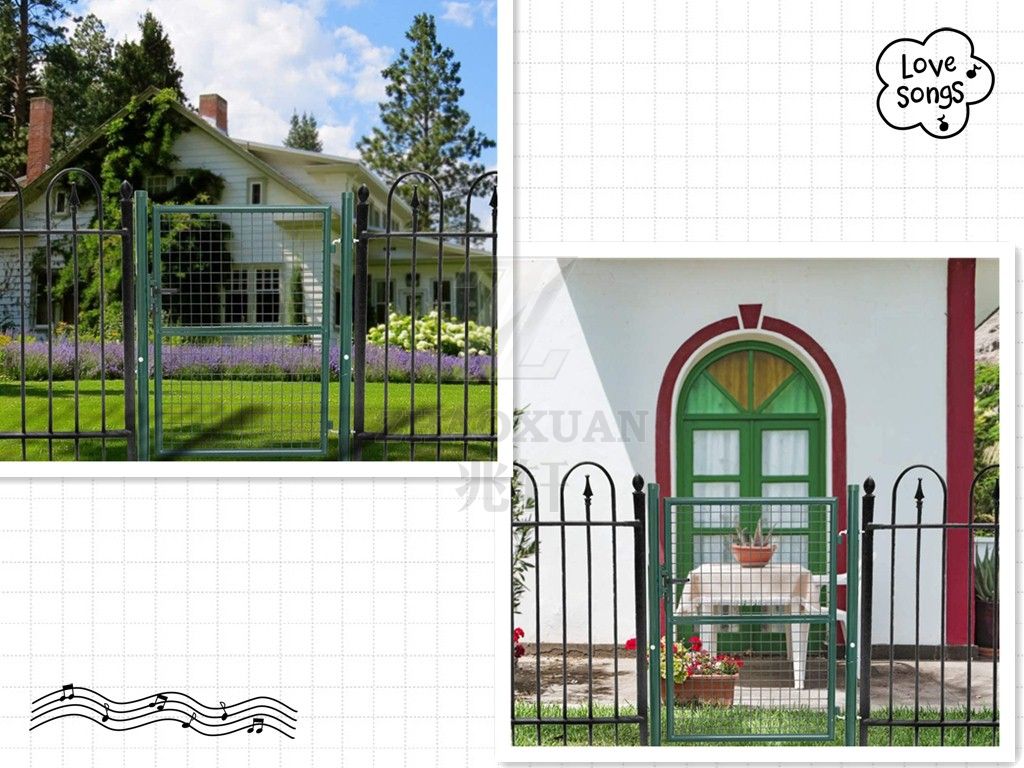 galvanized metal fence garden gate