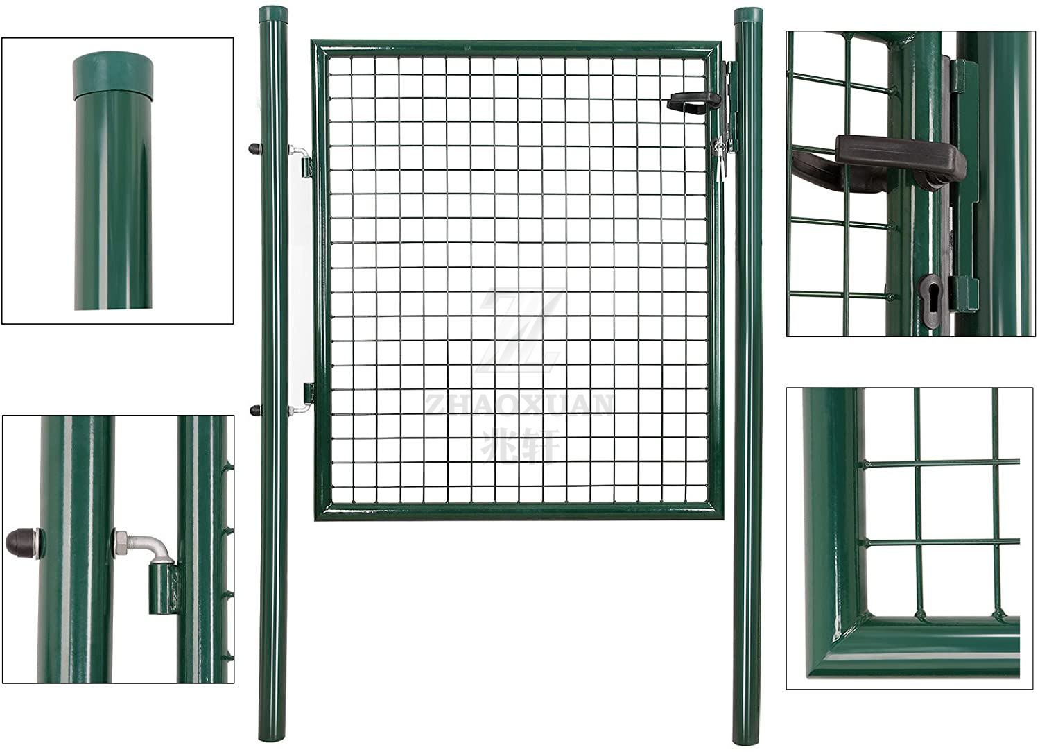 galvanized metal fence garden gate